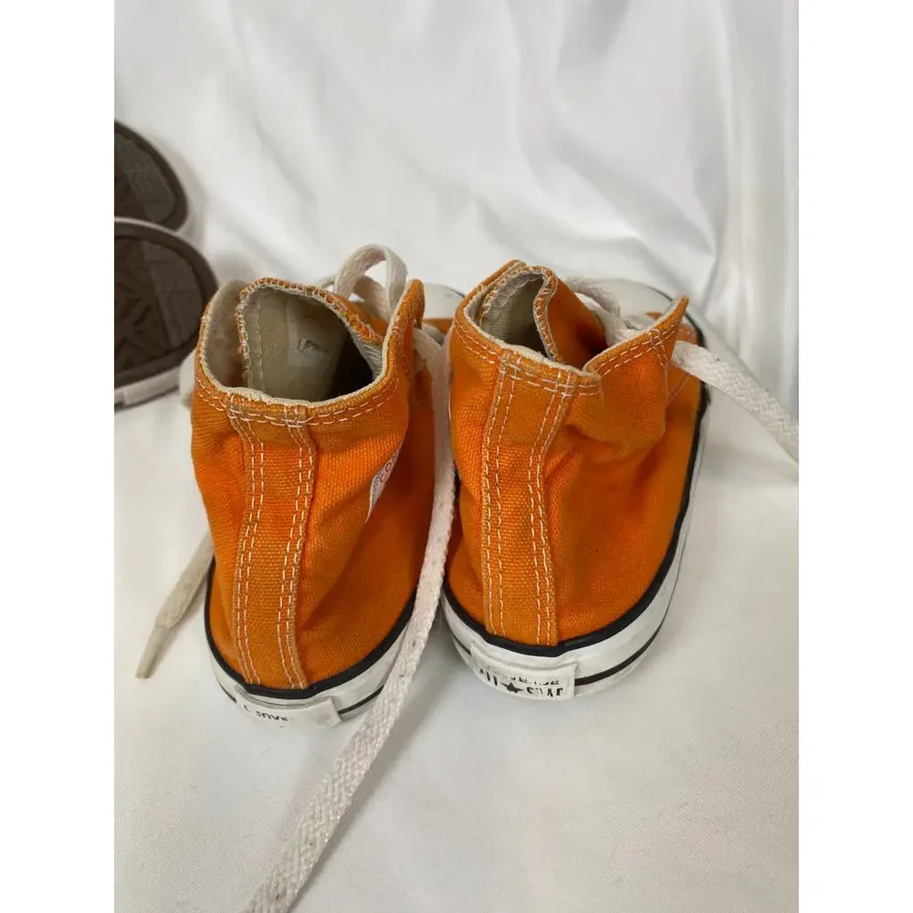 Converse Toddler Girls Low top High top Pink Orange Size 9 & 10